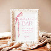 Pink Bow Brautparty Mimosa Bar Sign, Bubbly Bar Poster