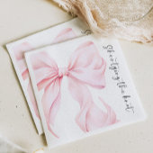 Pink Bow Brautparty Paper Napkin Serviette