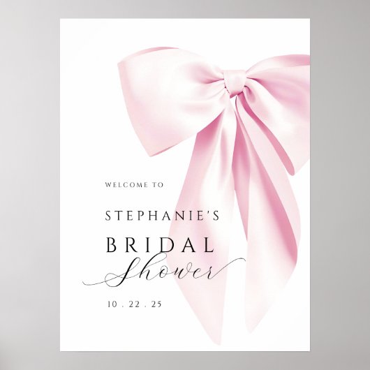 Pink Bow Brautparty Poster (Vorne)