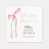 Pink Bow Brautparty, sie bindet den Knoten Serviette (Vorderseite)