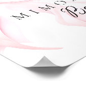 Pink Bow Brautparty Tabletter Zeichen Poster (Ecke)