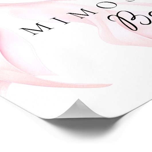 Pink Bow Brautparty Tabletter Zeichen Poster (Ecke)