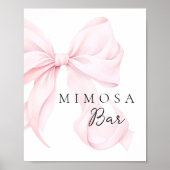 Pink Bow Brautparty Tabletter Zeichen Poster (Vorne)