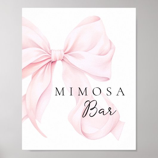 Pink Bow Brautparty Tabletter Zeichen Poster (Vorne)