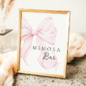 Pink Bow Brautparty Tabletter Zeichen Poster