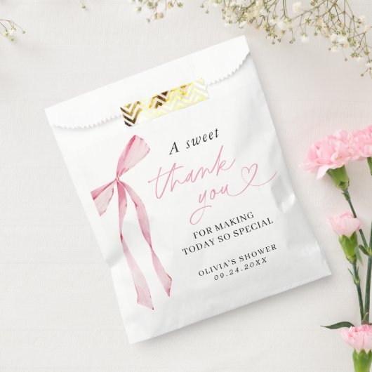 Pink Bow Brautparty Vielen Dank Geschenktütchen (Versiegelt)