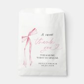 Pink Bow Brautparty Vielen Dank Geschenktütchen (Vorderseite)