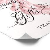 Pink Bow Bridal Shower Cards and Gifts Poster (Ecke)
