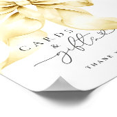 Pink Bow Bridal Shower Cards & Gifts Table Sign Poster (Ecke)