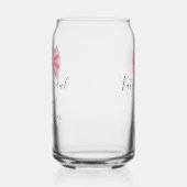 Pink bow bridal shower name date pastel stylish te dosenglas (Rechts)