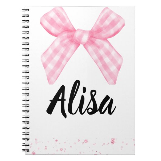 Pink Bow Bridesmaid Journal Notizblock (Vorderseite)