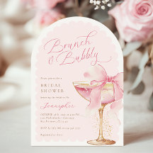 Pink Bow Brunch Bubbly Arch Brautparty