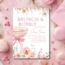 Pink Bow Brunch und Bubbly Champagne Brautparty