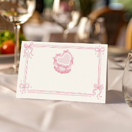 Pink Bow Cake Geburtstagsparty Food Zelt Platzkart Platzkarte