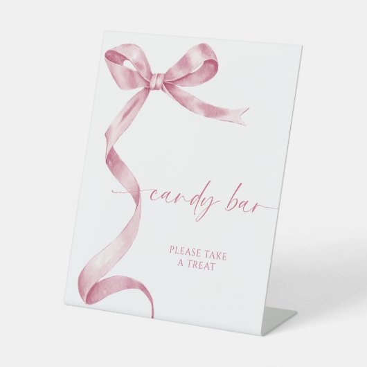 Pink Bow Candy Bar Sockelschild (Vorderseite)