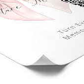 Pink Bow Capture the Liebe Hashtag Poster (Ecke)