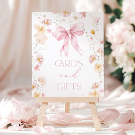 Pink Bow Cards und Geschenke Mädchen Dusche Poster