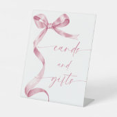 Pink Bow Cards und Geschenke Sockelschild (Vorderseite)