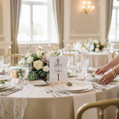 Pink Bow Chandelier Sketch Table Number Tischnummer