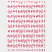 Pink Bow Charm Fleecedecke (Vorderseite)