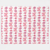 Pink Bow Charm Fleecedecke (Vorderseite (Horizontal))