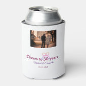 Pink bow cheers to 50 years anniversary wedding  dosenkühler (Kanne Vorderseite)