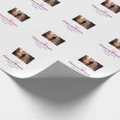 Pink bow cheers to 50 years anniversary wedding  geschenkpapier (Ecke)