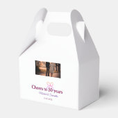 Pink bow cheers to 50 years anniversary wedding  geschenkschachtel (Rückseite)