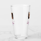 Pink bow cheers to 50 years anniversary wedding glas (Rechts)