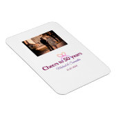 Pink bow cheers to 50 years anniversary wedding  magnet (Rechte Seite)