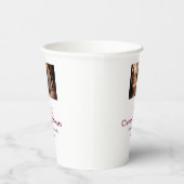 Pink bow cheers to 50 years anniversary wedding pappbecher (Rechts)