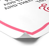 Pink Bow Cherries Graduation Shirley Drink Bar Poster (Ecke)