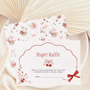 Pink Bow Cherry Babydusche Windelwanne Windelwanne Begleitkarte