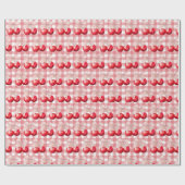 Pink Bow Cherry Blossom Geschenkpapier (Flach)