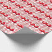 Pink Bow Cherry Blossom Geschenkpapier (Ecke)