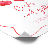 Pink Bow Cherry Cards and Gifts Baby Shooting Sign Poster (Ecke)