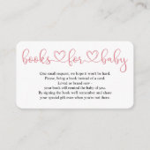 Pink Bow Chic Boy Baby Shooting Books for Baby Car Begleitkarte (Vorderseite)