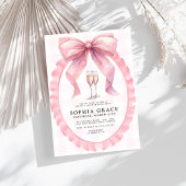 Pink Bow Chic Coquette Brautparty Einladung