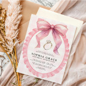 Pink Bow Chic Coquette Brautparty Einladung