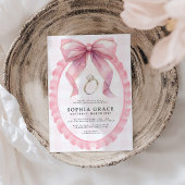 Pink Bow Chic Coquette Brautparty Einladung