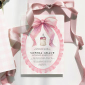 Pink Bow Chic Coquette Girl Babydusche Einladung
