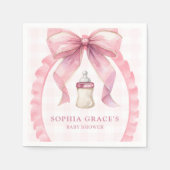 Pink Bow Chic Coquette Girl Babydusche Serviette (Vorderseite)