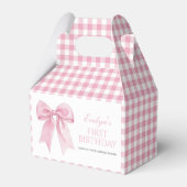 Pink Bow Chic Coquette Girl Birthday Geschenkschachtel (Vorderseite)