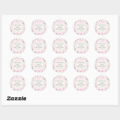 Pink Bow Christmas Baby Shower Sticker (Blatt)