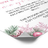 Pink Bow Christmas How Big is Mommy's Belly Game Poster (Ecke)