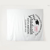 Pink Bow Class Of 2026 Graduation Backdrop Wandteppich (Vorderseite (Horizontal))