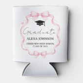 Pink Bow Class Of 2026 Graduation Cap Graduate Dosenkühler (Vorderseite)