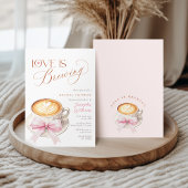 Pink Bow Coffee Brautparty Einladung