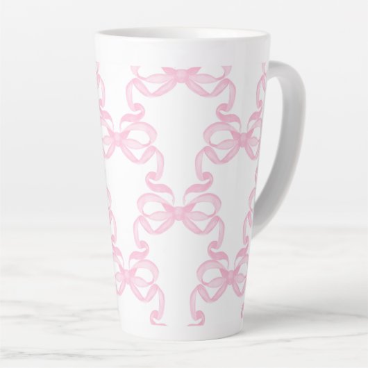 Pink bow Coffee Mug Milchtasse (Rechte Ecke)