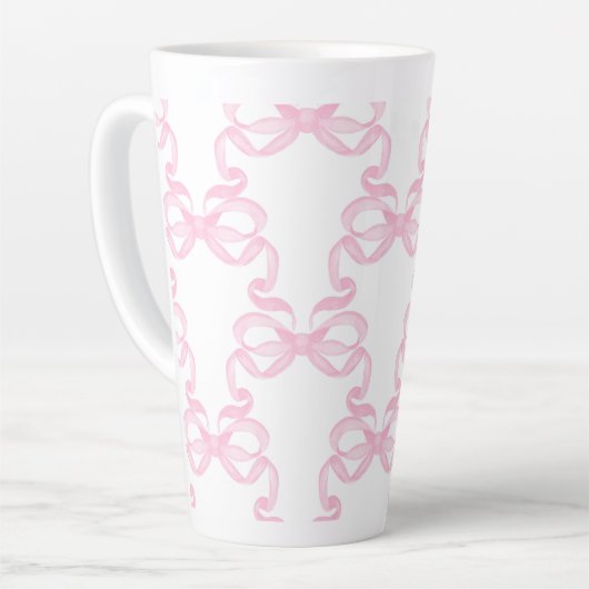 Pink bow Coffee Mug Milchtasse (Linke Ecke)